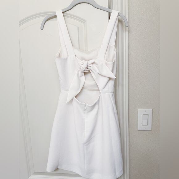 ARITZIA Wilfred Aperature Tie-Back White Mini Dress - Picture 7 of 7